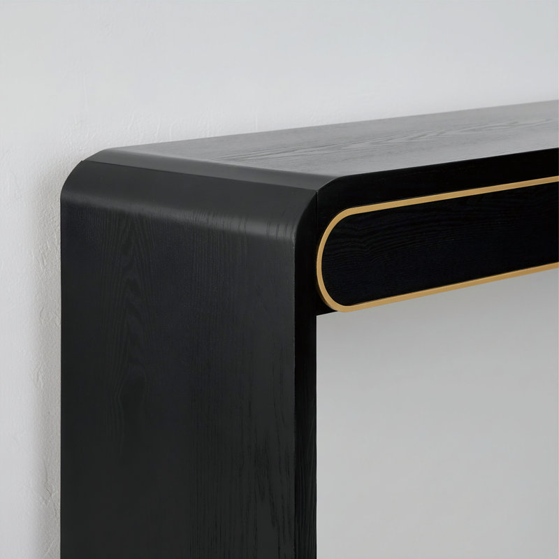 Console l 47,2 po avec tiroirs, Noir