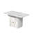 47" Wood Folding Dining Table With Storage Rack And Cabinet, Removable Entryway Table With 6 Wheels, White Marble Color Kitchen Island, Side Table And Coffee Table Versatile Table Space Saving