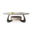 Table basse ovale en bois fritté gris-1401975428