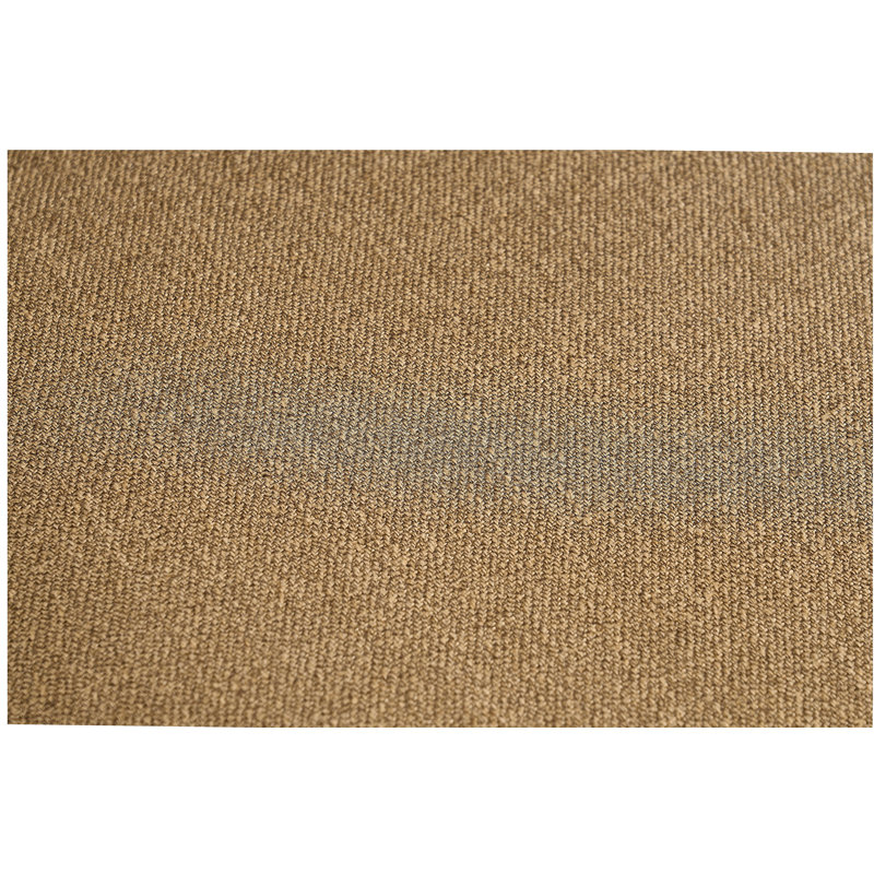 Ensemble 2 pièces de chaises de salle à manger modernes avec coussin d'assise et dossier en tissu de fer simple de couleur café