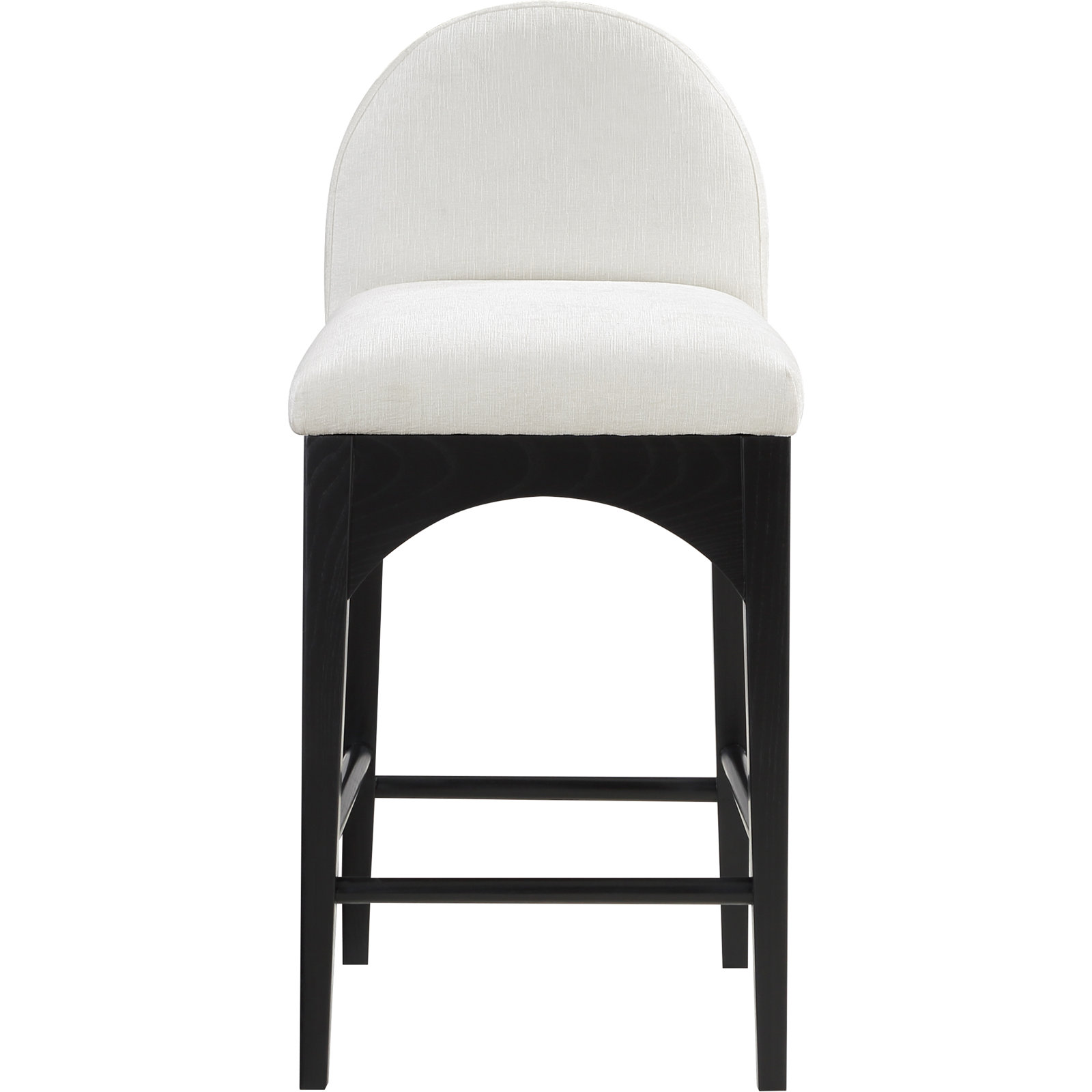 Beppo Counter Stool, Black, Cream Chenille