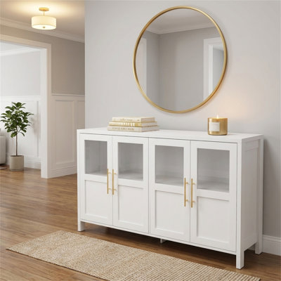 4-Door Glass Storage Cabinet