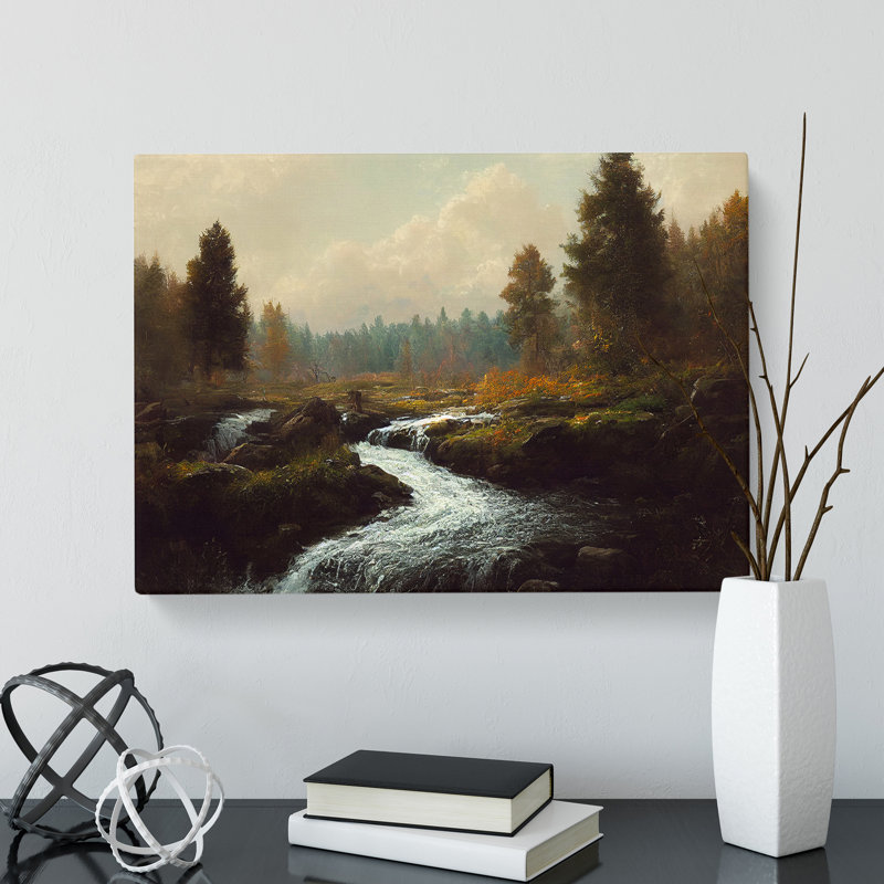 Traditional Forest Stream - Wrapped Canvas, 50cm H x 76cm W x 3cm D