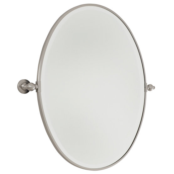 Alcott Hill Baber With Excavation Glass Mirror, Brushed