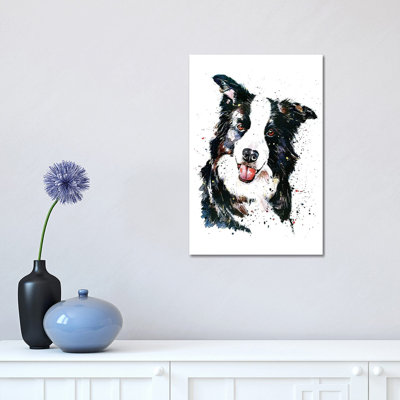 " Pursuit Of Hapiness Border Collie " by EdsWatercolours Painting Print