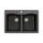 Aversa 33'' L Drop-In Double Bowl Granite Kitchen Sink-48407089