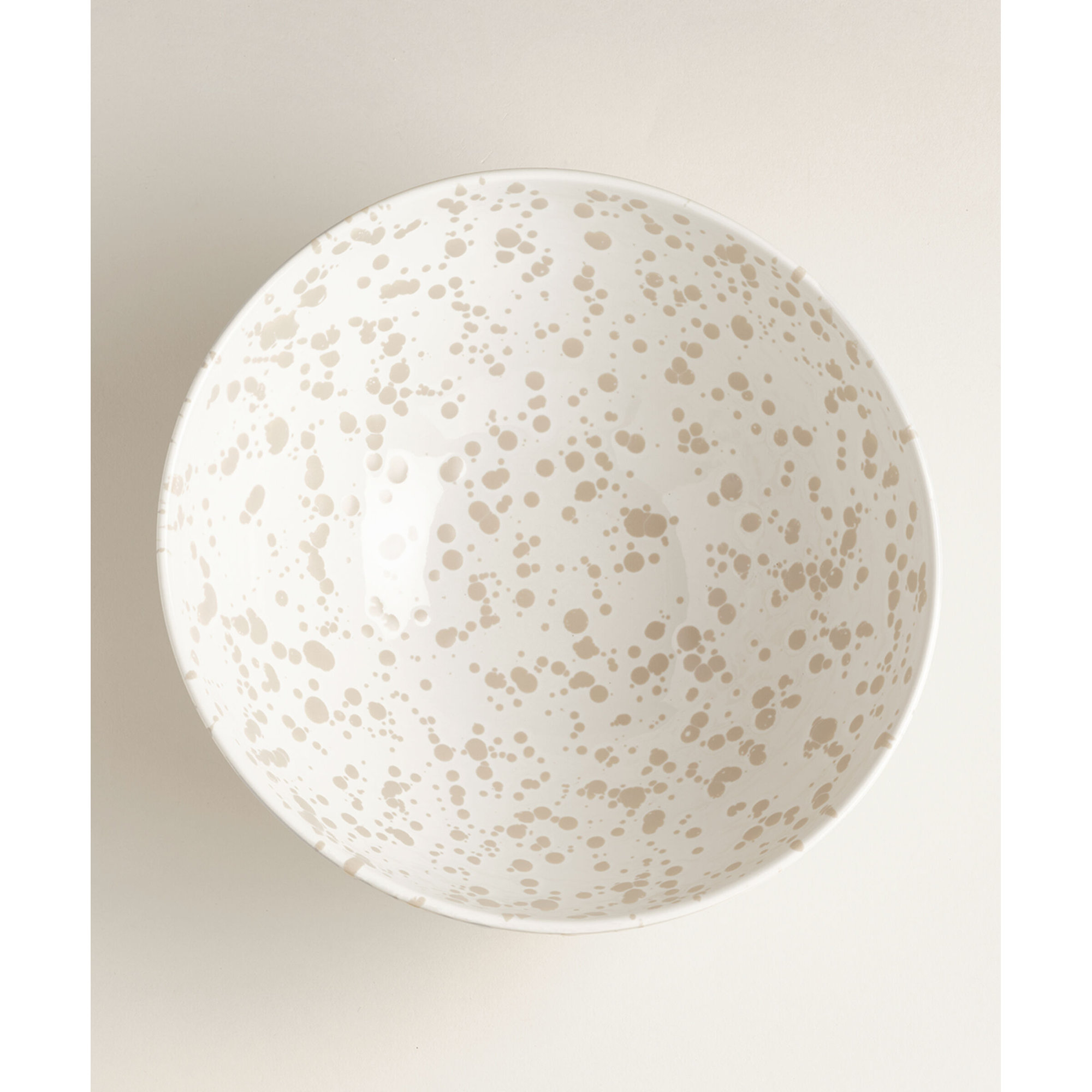 Year & Day Splatter Serving Bowls, Beige