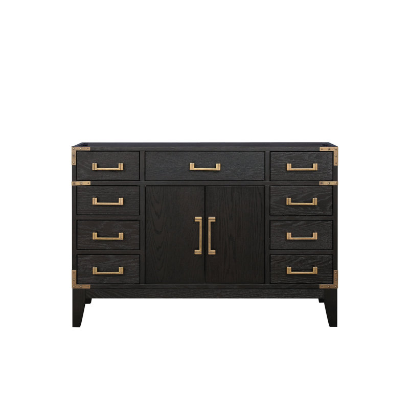 Meuble-lavabo simple l 48 po x P 22 po Laurel, Chêne noir
