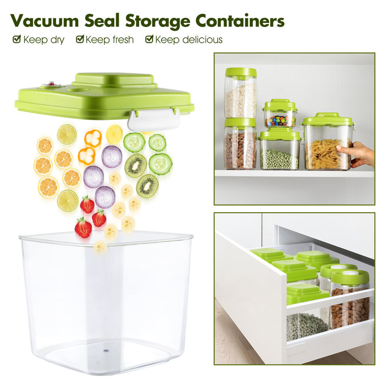 Stackable Vacuum Sealed Jar Coffee Tea Sugar Nut Airtight Food Storage  Container