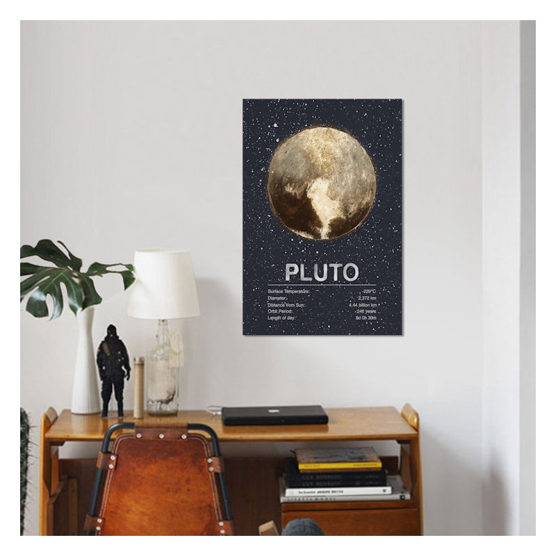 " Pluto " by Tracie Andrews, 26" H x 18" W x 1.5" D, No Mat, Wrapped Canvas