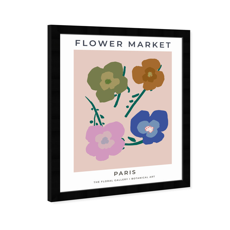 «Paris Flower Market» par Joss & Main - reproduction de cadre photo, H 26 po x l 22 po, Noir