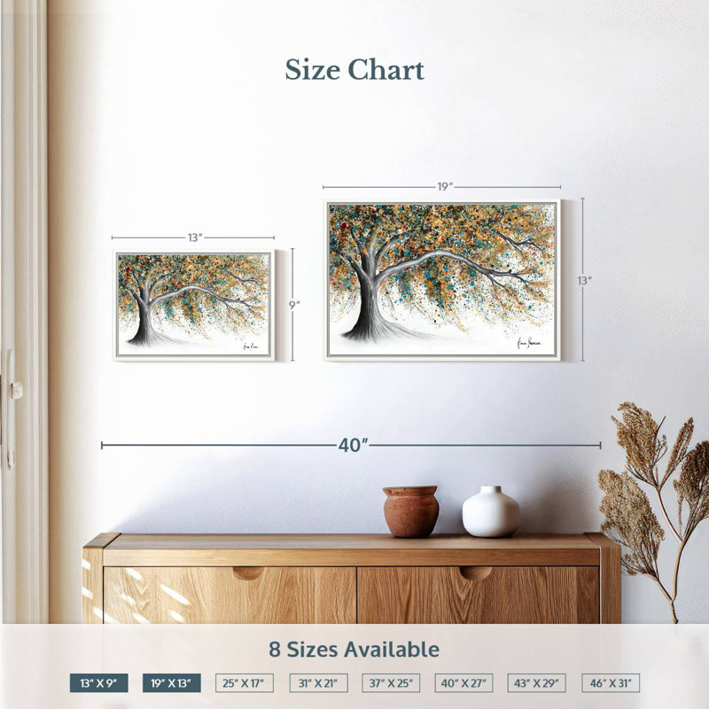 Arbre Western Breeze, Cadre flottant blanc, 19 po x 13 po