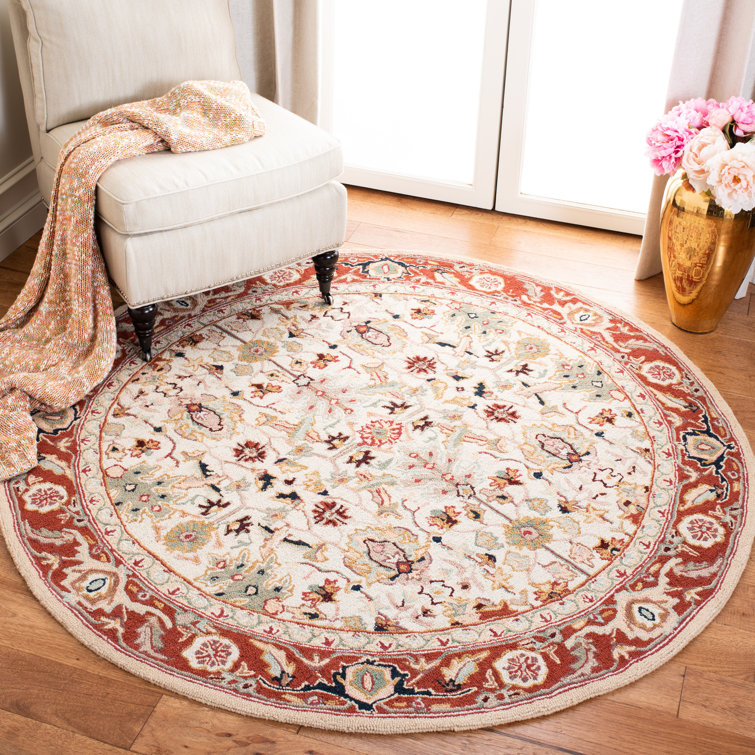 Hollander Hand-Hooked Wool Red Area Rug