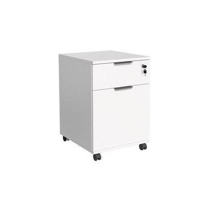 Rio Mobile Office Storage Cart With Lockable Drawer - Anthracite Grey or Matt White
