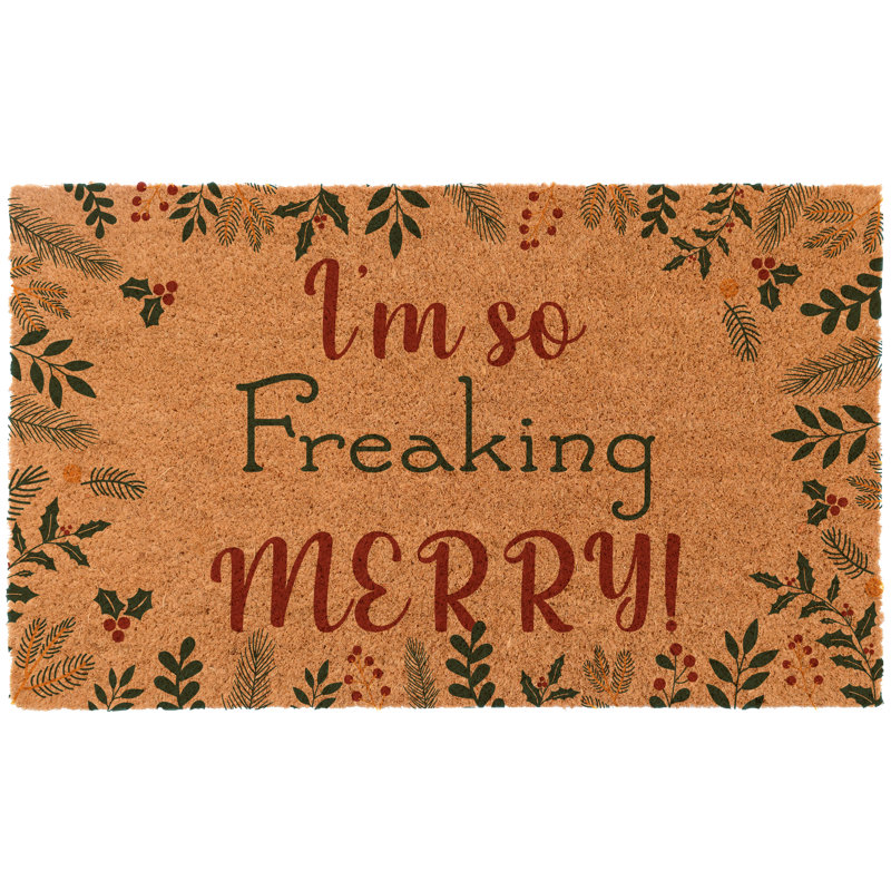 Non-Slip Christmas Outdoor Doormat, 22" W x 36" L