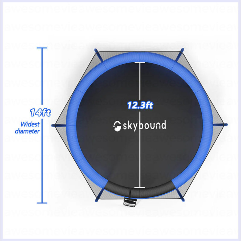 Safetynet intérieur avec trampoline UB 14FT - bleu - citrouille-A + B