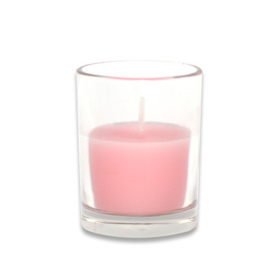 Unscented Votive Candle with Glass Holder