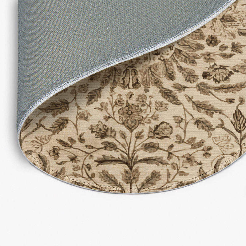 Tapis d'intérieur et d'extérieur brun Nature, Rond 5 pi