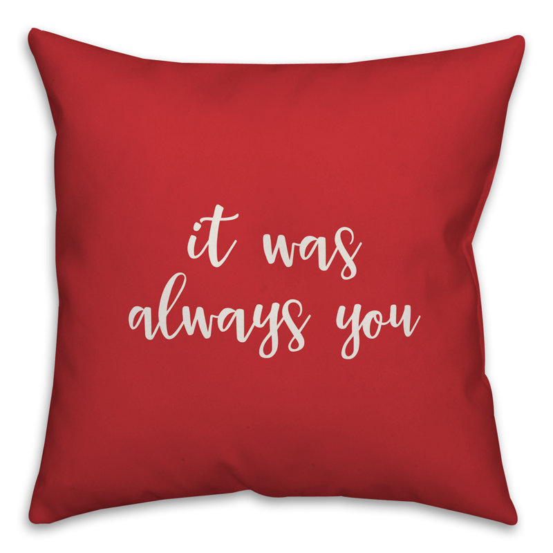  Coussin It It Always Always You, Rouge / Blanc, Housse de coussin