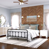 Ashburton Standard Modernism Metal Bed Frame with Headboard and Footboard, No Squeak, No Box Spring Needed, Easy Assemble