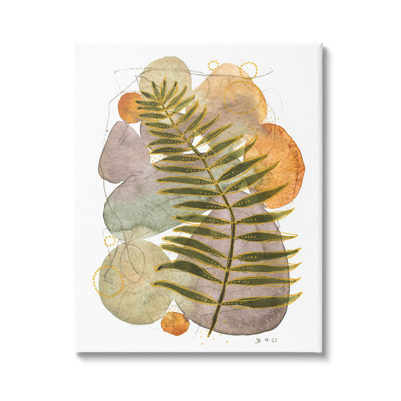 «Layered Fern Leaf Nature» par Jocelyn Benford, H 20 po x l 16 po x P 1,5 po, Toile tendue