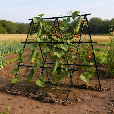 120cm W x 2.5cm D Polyethylene Plastic Arbour in Black