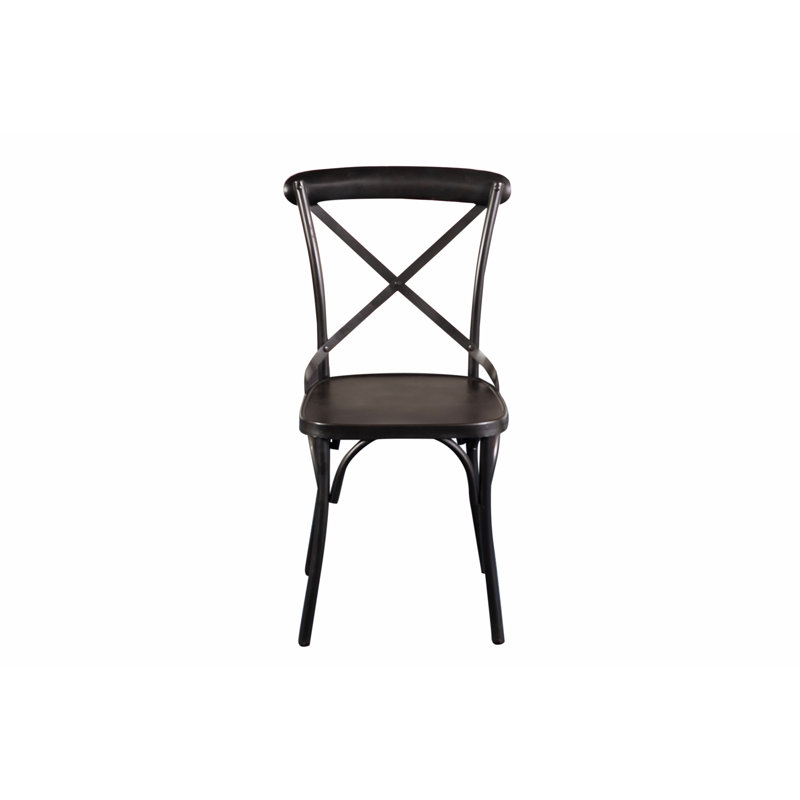 Kohji 18'' H Metal Side Chair, Dark Gray