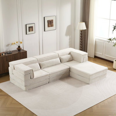 Compression Mahjong Sofa,Convertible Floor Sofa Bed,Diy Boneless Modular Sectional Sofa,No Assembly Required