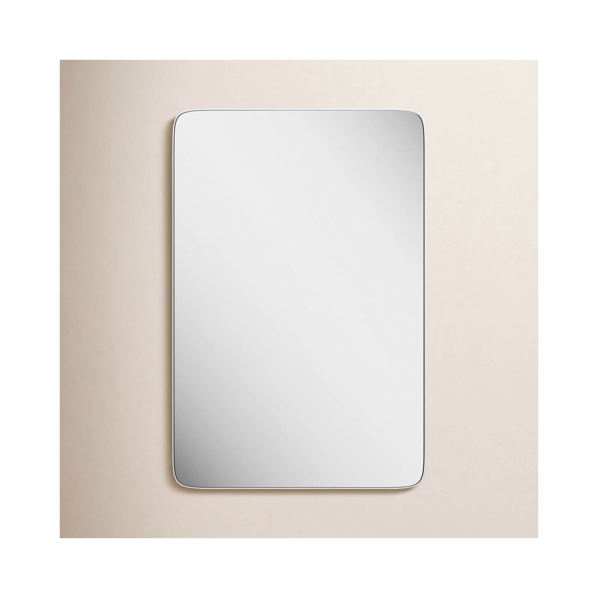 Eaton Modern & Contemporary Accent Mirror, Silver, 36" H x 24" W
