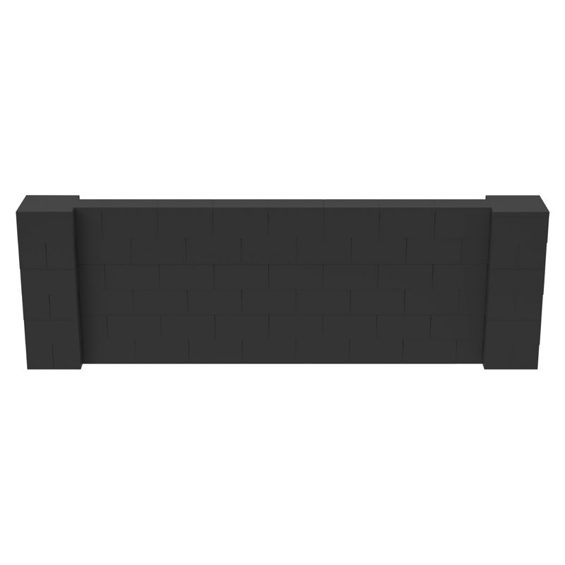Ensemble mural pour poney Everblock, Noir, H 36 po x l 120 po x P 12 po