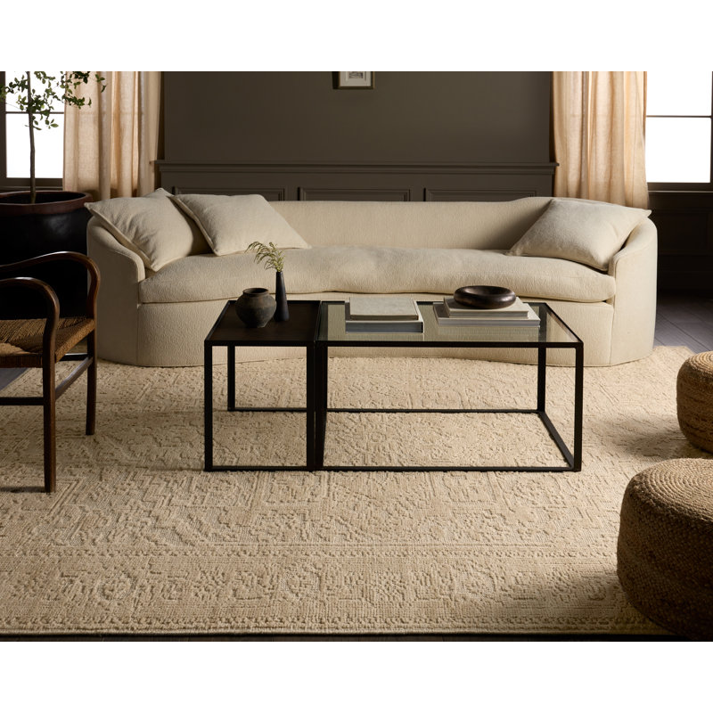 Jaipur Living Pranhita APS01 Handknotted Medallion Tan and Cream Area Rug (9'x12'), Rectangle 10' x 14'