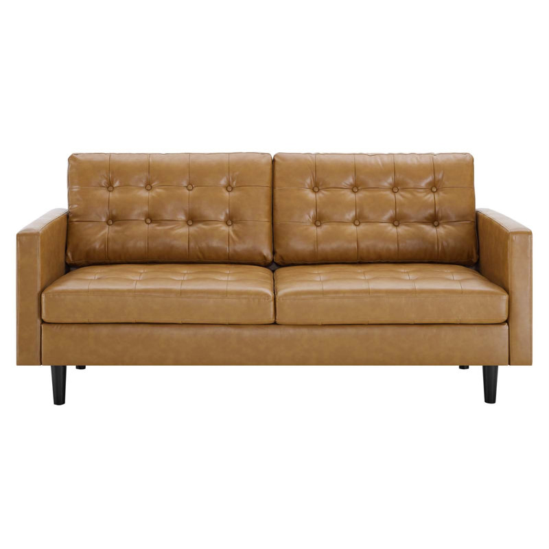 Modway Exalt Tufted Vegan Leather Sofa