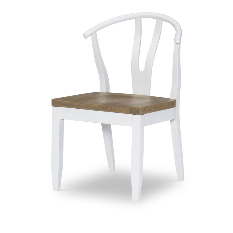 Chaise d'appoint Laney, Blanc / Brun