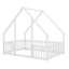 Lit double pleine grandeur avec clôture, garde-corps et structure de lit en bois massif pour enfants, garçons et filles-1179468996