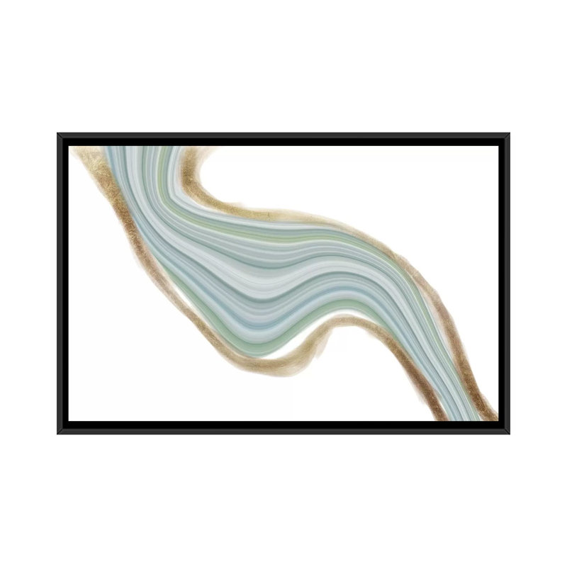 « evolution cerulean iridescence », impression sur toile tendue, H 18 po x l 26 po x P 1,5 po, Pas de tapis