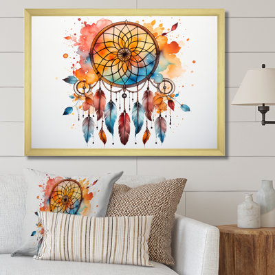 Capteur de rêves colorés, harmonie minimaliste sur toile