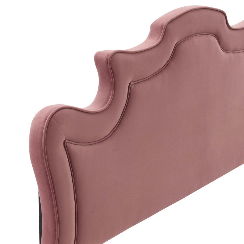 Modway Evangeline Performance Velvet Headboard, Twin, Dusty Rose
