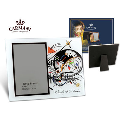 White Glass Beveled Picture Frame