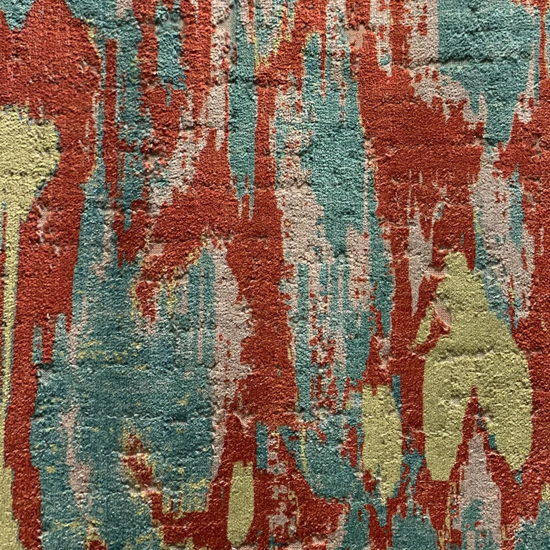 Coussin en velours ikat, 26 po x 26 po