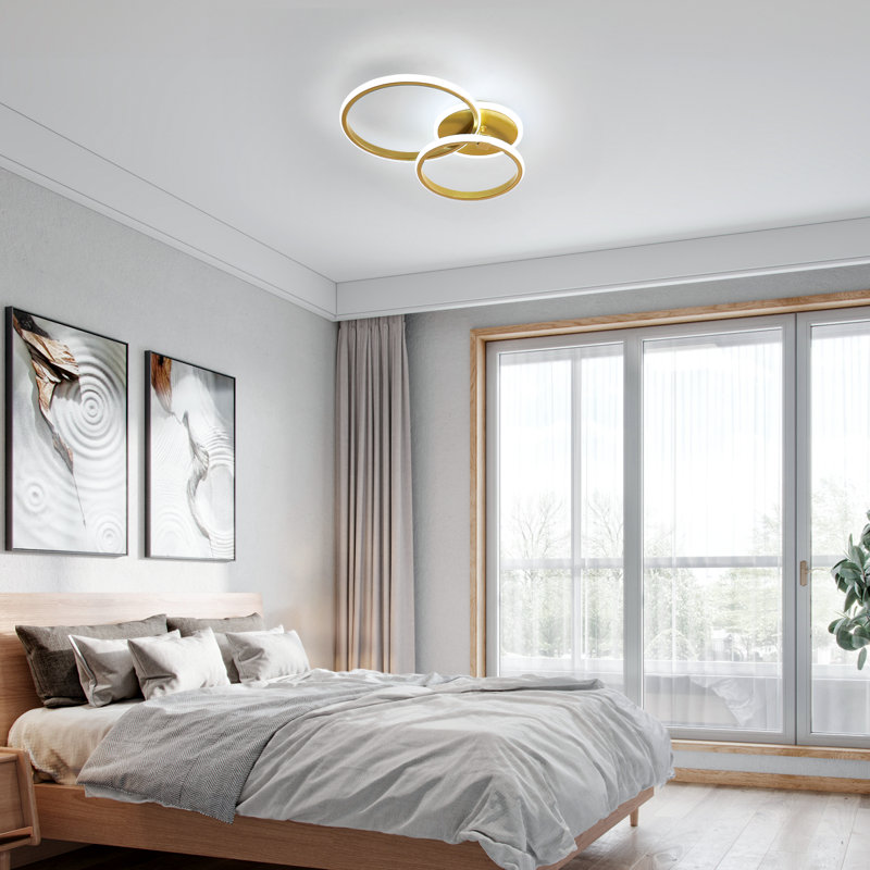 Clarina 3 -Light 52cm LED Flush Mount Ceiling Light, 6500K