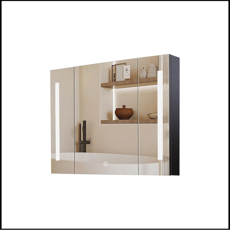 Miroir 36x26 pouces à DEL noir
