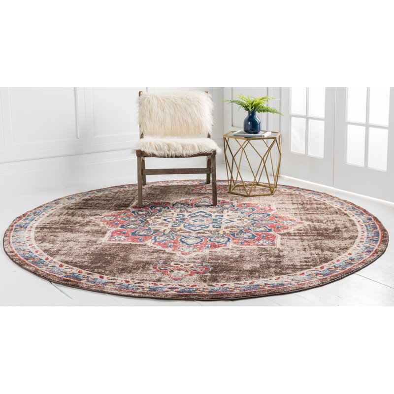 Yates Oriental Indoor Rug, Round 8'