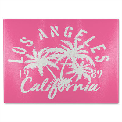 Los Angeles California Glass Chopping Board