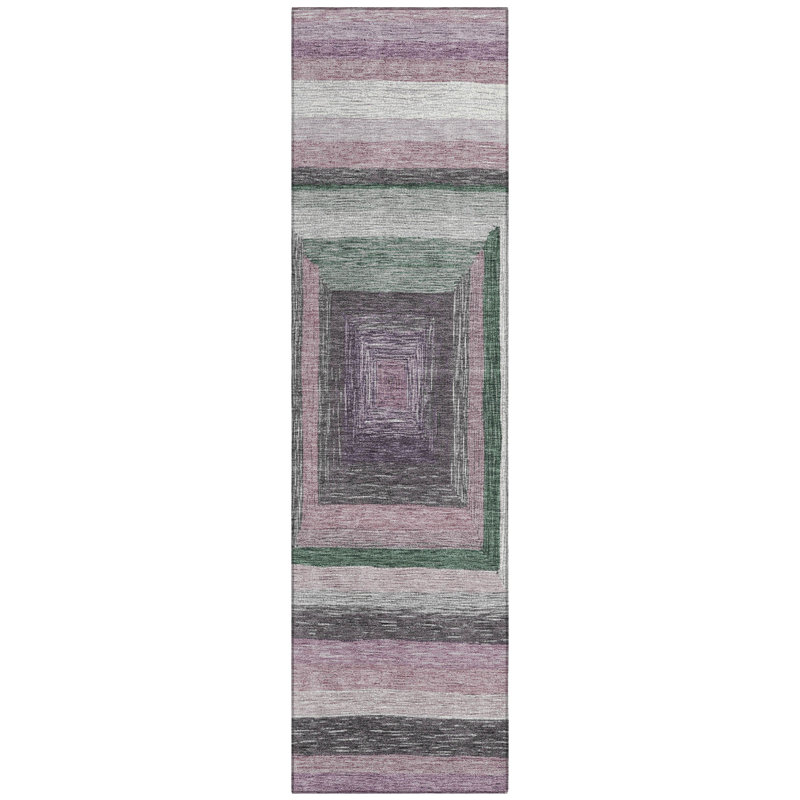 Machine Washable Indoor/Outdoor Xhevrie Blush Rug, Runner 2'3" x 7'6"