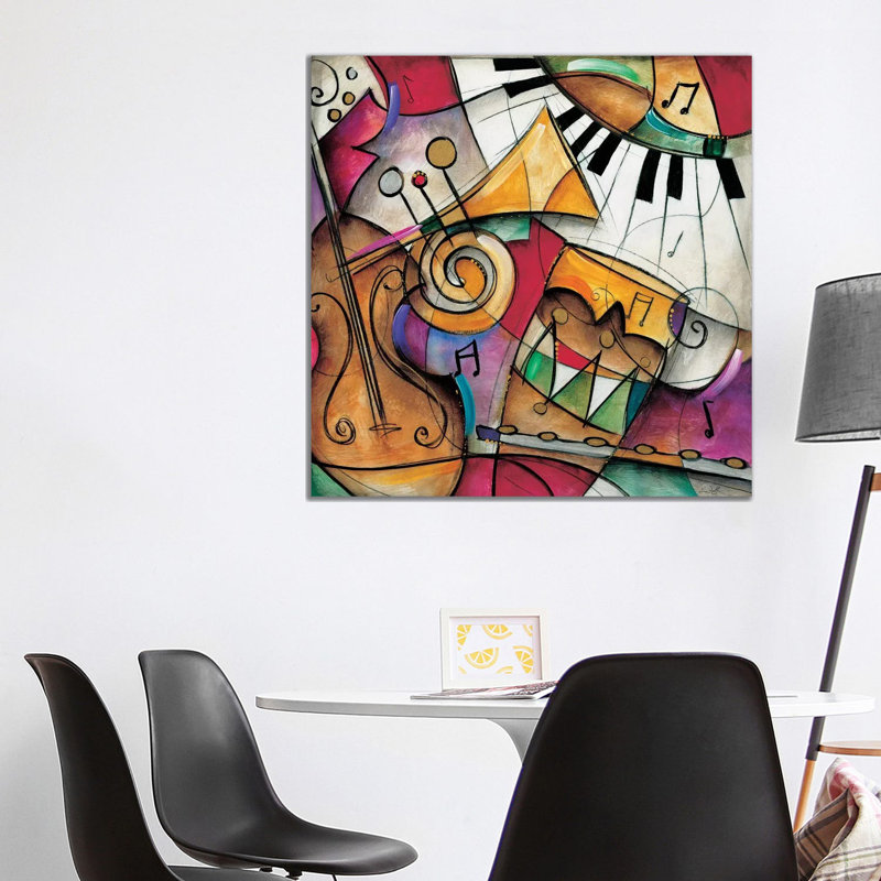 Jazz It Up I by Eric Waugh - No Frame Print on Canvas, 30.48 cm H x 30.48 cm W