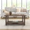 Setterlund Dark Walnut Solid Wood Rectangular Coffee Table