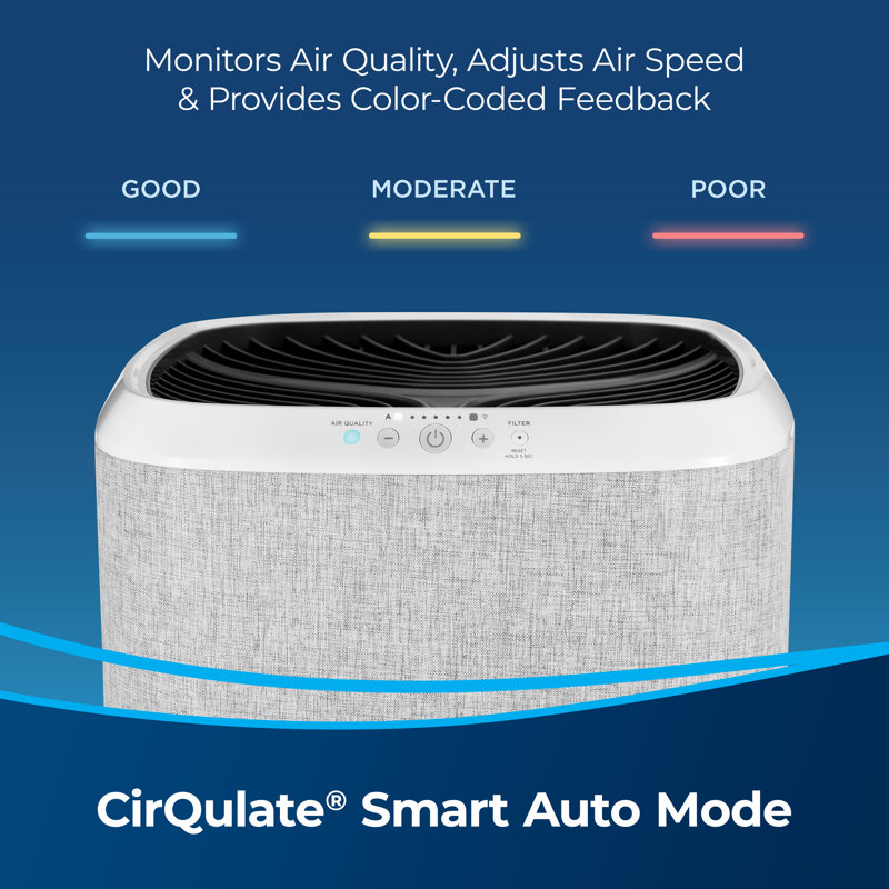 Compact Black and White HEPA Air Purifier Filter