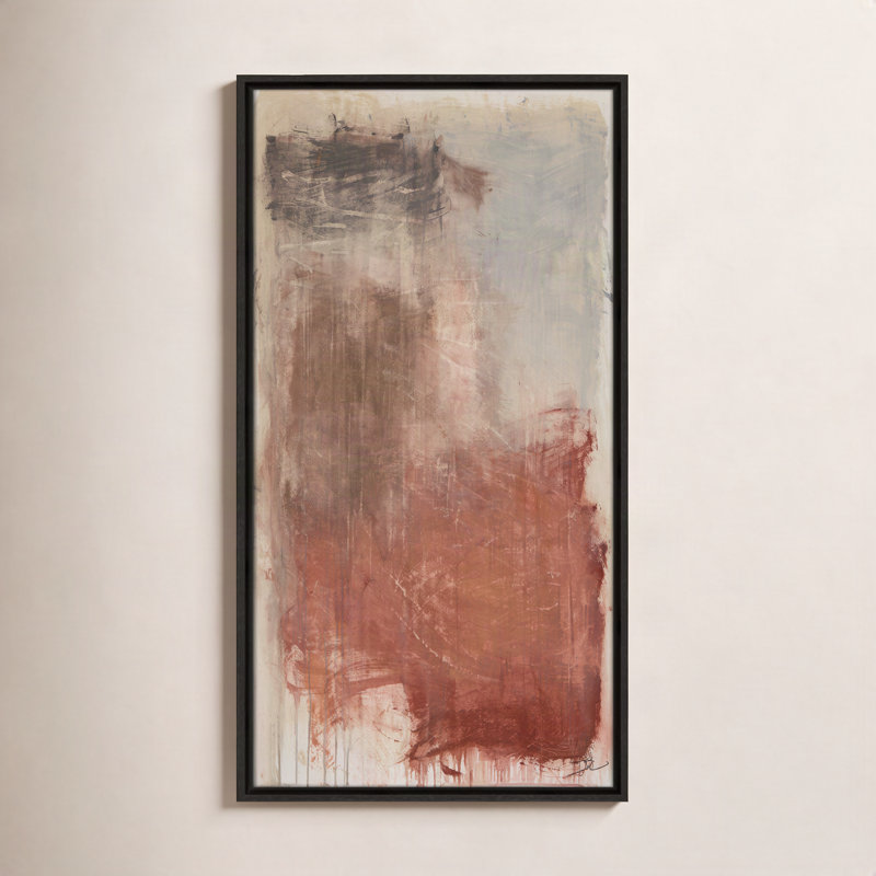 Colin Autumn Over The Rivera Print by, 31.5" H x 16.5" W, Espresso