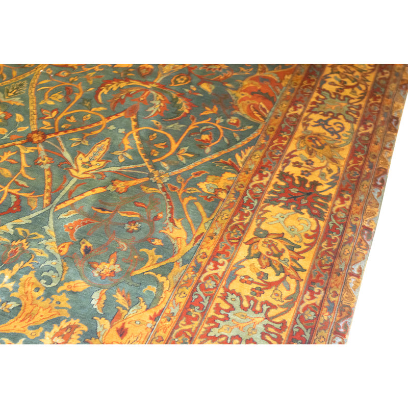 High-Quality Hand-Knotted Blue Area Rug