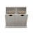 Two-Compartment Tilt-Out Laundry Sorter Cabinet With Elegant UV Painting And Removable Bags For Organized Storage